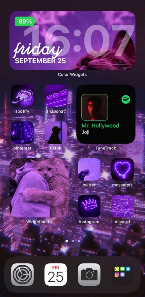 Ios Aesthetic Purple Iphone Wallpaper App Widget Design Phone