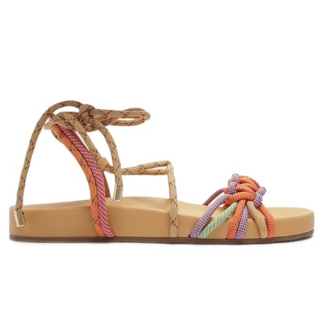 Sand Lia Papete Flatform Cord O Arezzo Nude