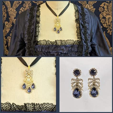 18th Century Bow Necklace And Earrings 18th Century Jewelry Rococo Bow