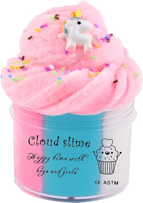 Fluffy Cloud Slime Cloud Slime Kit With Unicorn Cute Slime Charms