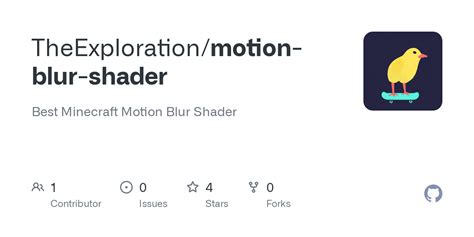 Github Theexplorationmotion Blur Shader Best Minecraft Motion Blur