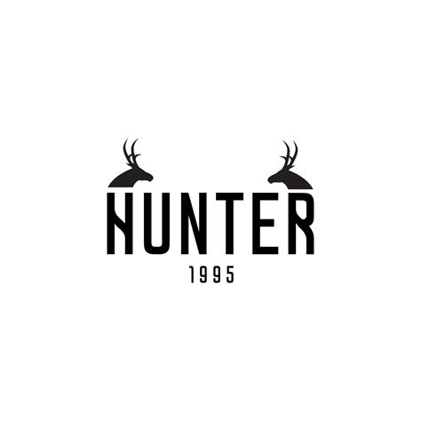 Hunter Logo Text Design Icon Illustration Symbols 11301741 Vector Art
