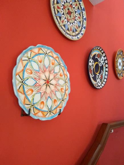 Prato Mandala Em Cerâmica Pintado A Mão 35 Cm Elo7