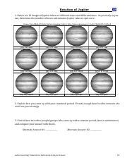 Jupiter's Rotation and Moons Study | Course Hero