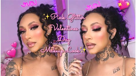 🌸💖pink Glitter Valentines Day Makeup Look💖🌸 Youtube