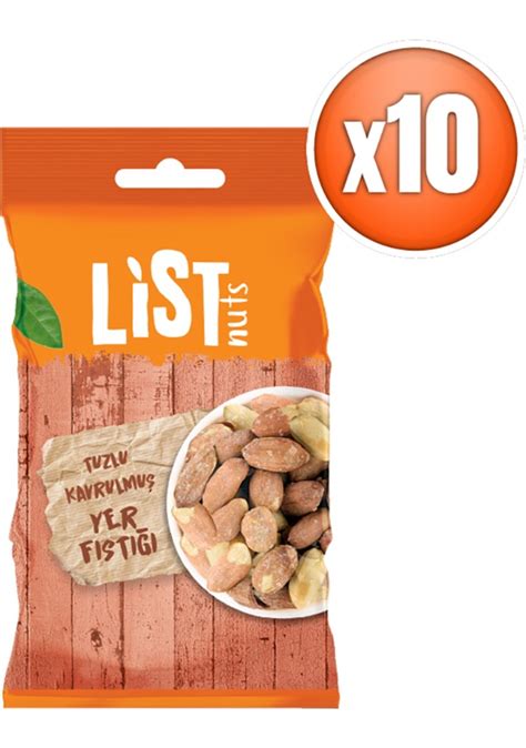 List Nuts Tuzlu Yer Fıstığı 10 x 35 g Fiyatları ve Özellikleri