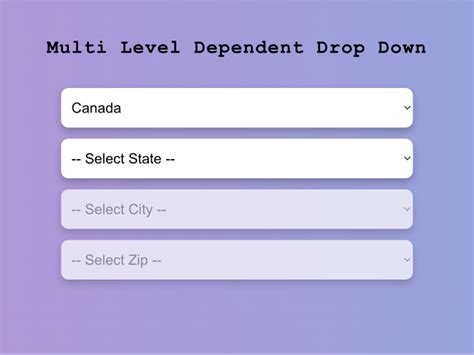 Multiple Dependent Drop Down List In Javascript — Codepel