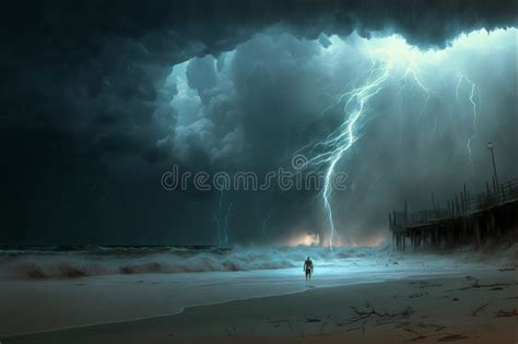 Breathtaking Thunderstorm Stock Illustrations Breathtaking