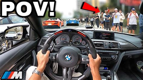 You Drive A Straight Piped Bmw M4 F82 To La’s Biggest Supercar Meet [loud Exhaust Pov] Youtube