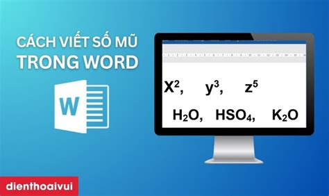 Cách viết số mũ trong Word 2010 2016 siêu đơn giản