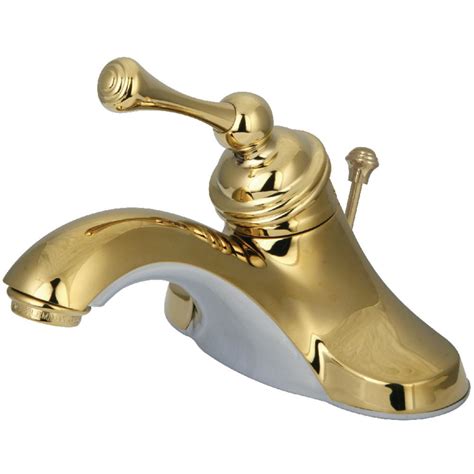 Kingston Brass Victorian 4 In Centerset Single Handle Bathroom Faucet In Polished Brass Hkb3542