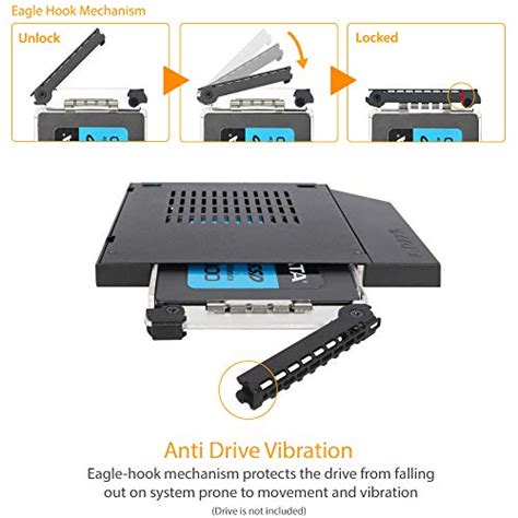 Icy Dock Ssd Hdd Hot Swap Sata Mobile Rack For Mm Ultra Slim Cd Dvd Rom Optical Bay