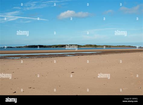 Newborough Beach Looking Towards Llanddwyn Island Stock Photo Alamy