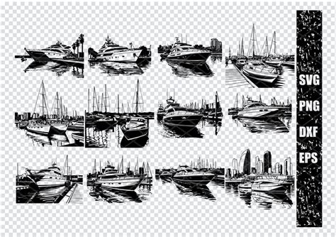 Yacht In Port Svg Luxury Yacht Svg Files For Cricut Luxury Yacht Svg