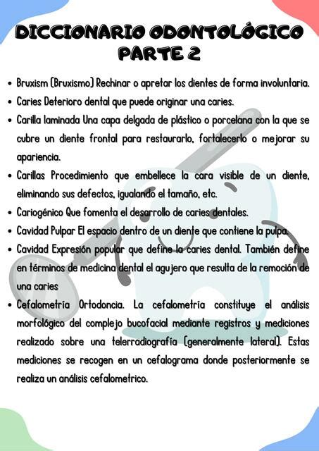 Diccionario Odontológico Parte 2 Alan Díaz Udocz