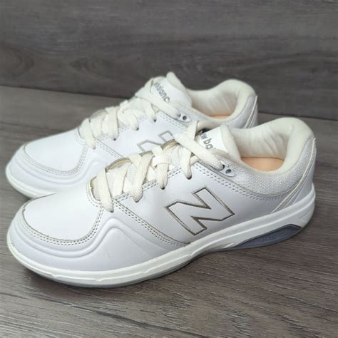 New Balance 813 Walking Shoes White Leather Womens Si Gem