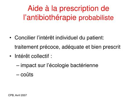 PPT ANTIBIOTHERAPIE PROBABILISTE ET DURGENCE PowerPoint Presentation