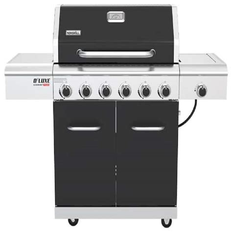 Nexgrill Deluxe 6-Burner Natural Gas Grill in Black with Ceramic ...