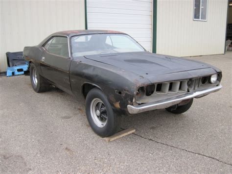 1972 Plymouth Real Cuda Black 340 Automatic Project Or Parts 70 71 72