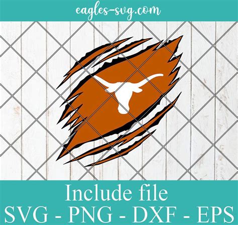 Ripped Claw Texas Longhorns NCAA Svg University Of Texas At Austin Svg