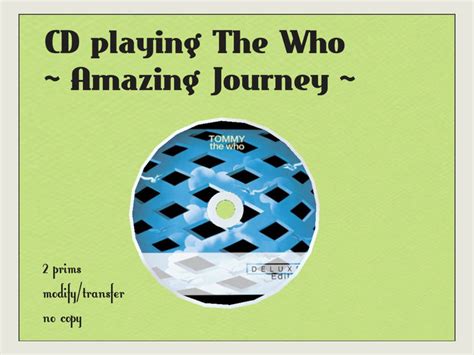 Second Life Marketplace Cd Playing Amazing Journey