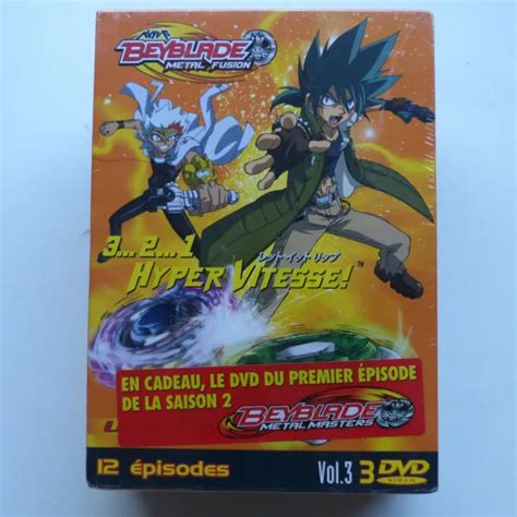 COFFRET 3X DVD Beyblade Metal Fusion Hyper Vitesse Vol 3 MANGA EUR 11