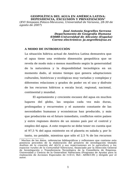 Agua América Latina