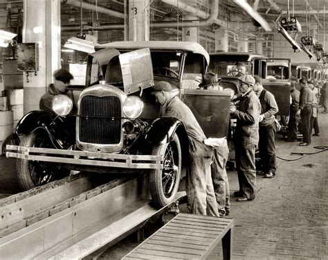 1930s Ford Model A Assembly Line Photo Etsy