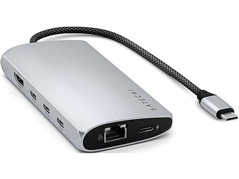 Satechi 8k Usb C Multiport Adapter Silber Mediamarkt