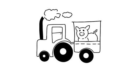 Tractor With Trailer Coloring Page ♥ Online Or Printable For Free