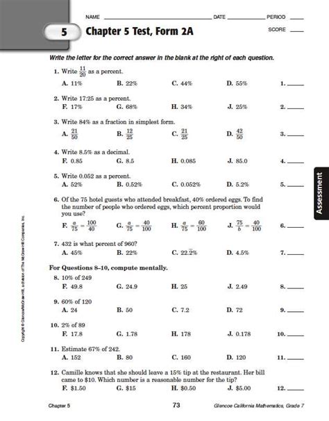 Mastering Algebra A Comprehensive Chapter Practice Test With Answers