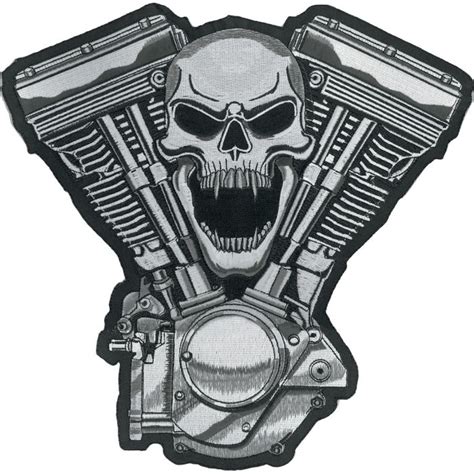 Lethal Threat Skull Motor Embroidered Patch Decals Stickers Patches Fortnine Canada