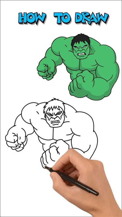 How To Draw The Hulk Simple Step By Step Video Lesson Video