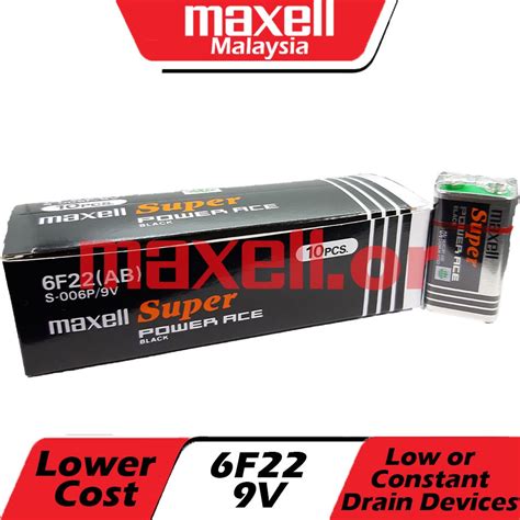 Original Maxell 6f22 Heavy Duty Super Power 9v Battery 1pc 10pcs