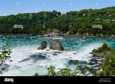 Woerth Am Rheinfall Viewing Rock And Castle Schaffhausen Canton