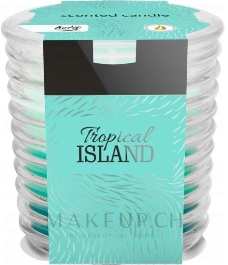 Bispol Scented Candle Tropical Island Duftkerze In Einem Gerippten