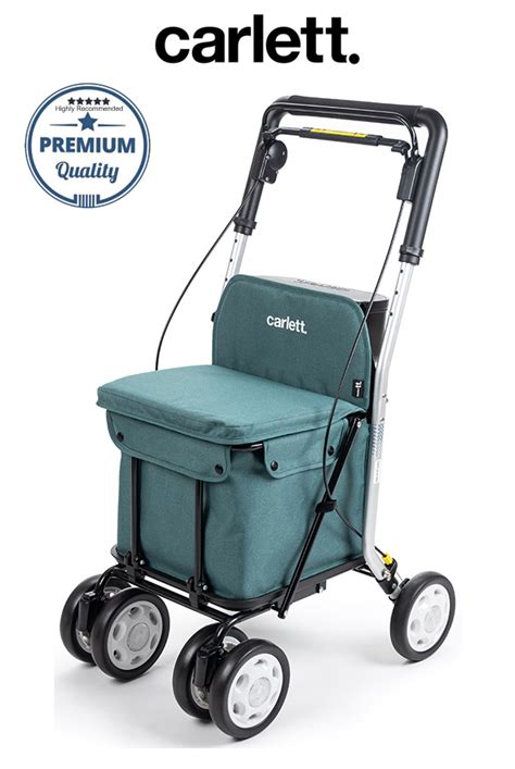 Carlett Lett800 Comfort Deluxe Walk Sit Folding 6 Wheel Swivel