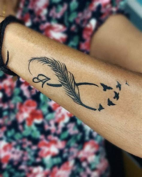 Best Women S Infinity Feather Tattoo Ideas That Will Blow Your Mind