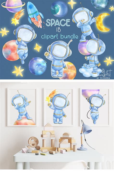 Cute Space Clipart Space Art Kids Outer Space Clip Art