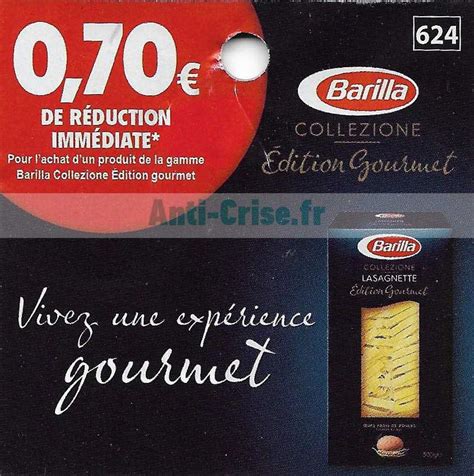 Anti crise fr Barilla 0 7 de réduction jusquau 30 06 2020 Bon