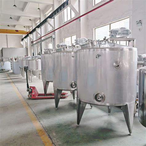 300 5000l Liquid Mixing Tank Agitator Heated Mixing Container Stainless