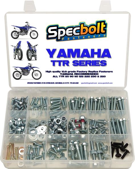 250pc Bolt Fasteners Kit For Yamaha TTR Maintenance Restoration