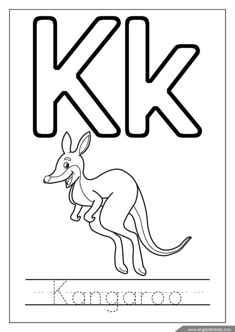 Coloring Letter K Worksheets