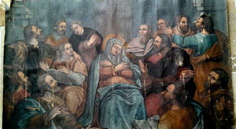 Proantic Grande Peinture Religieuse à Restaurer