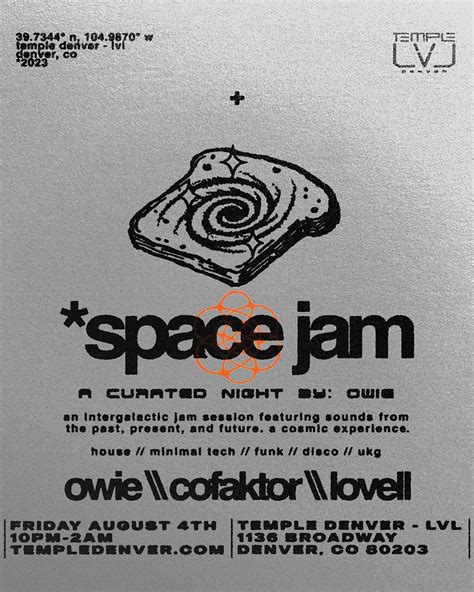 Space Jam A Night Curated By Owie Tickets At Temple Nightclub In