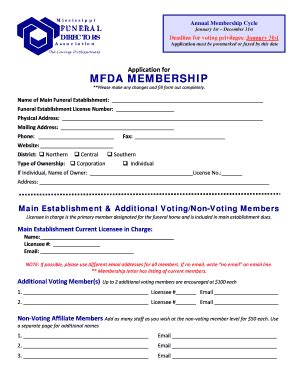 Fillable Online Annual Membership Cycle Fax Email Print Pdffiller