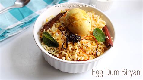 Egg Biryani Recipe Hyderabadi Egg Dum Biryani Sandhya S Recipes