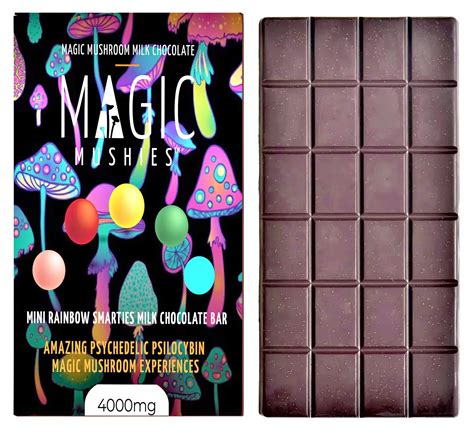 Magic Mushroom Rainbow Smarties Milk Chocolate Bar 4000mg PVRE Products