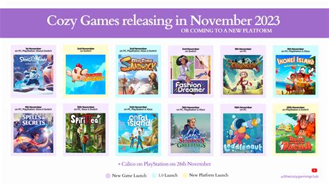 cozy games launching  november       excited    rcozygamers