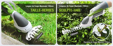 Workpro Cisaille Sculpte Haie Et Taille Herbes Sans Fil V Cisaille